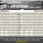 pune lonavala local train timetable download