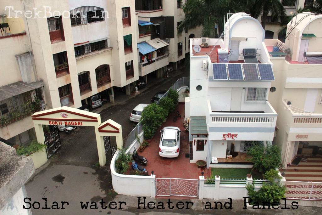 solar panels and solar water heater setup 1 kw 200 liters